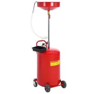 20 Gallon Waste Oil Drain Tank, Air Operated Drainer with Adjustable Funnel (38"-65" Height), 15" Fluid Fuel Transfer Drainage - 1 of 4