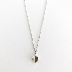 Sanctuary Project by sanctuaire Semi Precious White Howlite Geo Charm Necklace Silver - 1 of 2