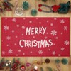 Christmas Buffalo Plaid Welcome Mat Non Slip Snowflake Doormat for Front Door Absorbent Dirt-Resistant Entryway Mat Washable Low Pile Floor Mat - 3 of 4