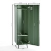FurnitureR Locker Cabinet for Employees with helves Hanging Rod, 54" Freestanding Steel Storage Locker for Gym, Office, School, Home, Office, Green - 4 of 4