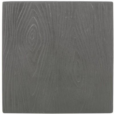 15" Dark Grey Concrete Square Accent Table