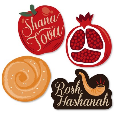 Big Dot of Happiness Rosh Hashanah - DIY Shaped New Year Cut-Outs - 24 Count