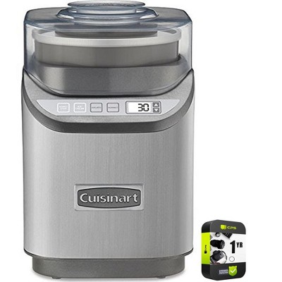 Cuisinart Electronic Ice Cream Maker Brushed Chrome + Extended Warranty
