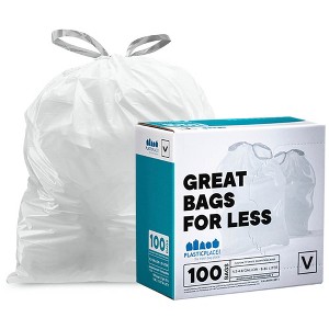 Plasticplace Custom Fit Trash Bags, Compatible with simplehuman Code V - 1 of 4