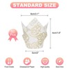 Unique Bargains Greaseproof Paper Cupcake Muffins Liners Tulip Baking Cups 50 Pcs - 2 of 4