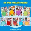 Joyfy 36PCS DIY Dinosaur Face Stickers for Kids – Animal Party Favors, Kids Crafts Activities, Goodie Bag Stuffers, and Classroom Rewards - 2 of 4