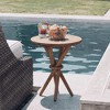 JIONJOY Rustic Round Side Table with Bundled Wood Legs - Farmhouse End Table for Living Room or Office - 3 of 4