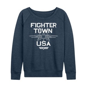 Women's - Top Gun - Property of Fighter Town Lightweight French Terry Slouchy - 1 of 4