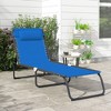Resenkos Acacia Wood Lounger With Wheels, Adjustable Outdoor Sun Lounger, Comfortable Relaxation Chair, White - 3 of 4