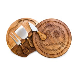 Toscana Disney Nightmare Before Christmas Jack Acacia Brie Cheese Cutting Charcuterie Board and Tools Set - 1 of 4