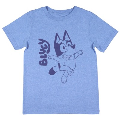 Seven Times Six Bluey Boys' Bluey Character Outline Design Short Sleeve T-Shirt Blue