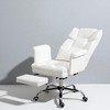 Mshliw Ergonomic PU Leather Executive Office Chair with Reclining Back, Adjustable Height, Footrest, Lumbar Support and Swivel Wheels - 2 of 4