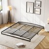 Low Bed Frame Full Size, 6-Inch Heavy Duty Metal Platform, No Box Spring Required, Noise-Free, Non-Slip, Easy Assembly, White - 3 of 4