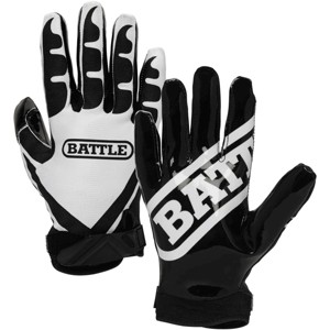 Battle Sports Receivers Ultra-Stick Football Gloves - Black/White - 1 of 1