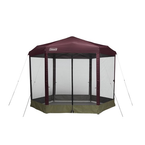 Coleman Back Home 10.5'x9' One Peak Screened Shelter - Maroon