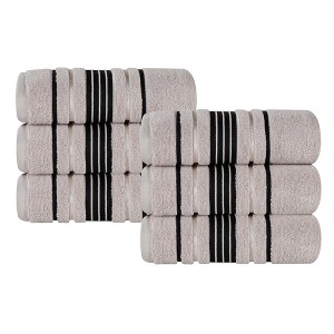 Zero Twist Cotton Solid and Jacquard Bathroom Towel Set by Blue Nile Mills - 1 of 4