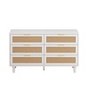 CAVINAS 51.18" 6-Drawers Dressers for Bedroom, Modern White Tall Wood Dresser with Handle, Chest of Drawers for Living Room, Hallway - 4 of 4