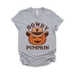 Simply Sage Market Women's Howdy Pumpkin Hat Short Sleeve Graphic Tee - 1 of 4