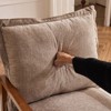 Karl Home Brown Chenille Accent Chair Armchair With Pillow - 3 of 4
