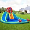 Tangkula Inflatable Bounce House Water Park w/ Splash Pool Dual Slides Climbing Wall - 2 of 4