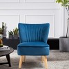 Costway Armless Accent Chair Modern Velvet Leisure Chair Single Upholstered - image 2 of 4