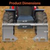 Thick Quick Tach Cut Out Mount Plate, Steel Skid Steer Quick Tach Attachment Adapter Plate Compatible with Bobcat, Kubota Tractors - 3 of 4