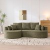 ModernLuxe 106"W Sectional Sofa, 2pcs Cloud Curved Sofa Couch with Chaise For Living Room Bedroom Apartment - 2 of 4