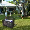 Outdoor PE Rattan Poolside Float Storage Box with Rolling Wheels, Weather-Resistant Patio & Beach Organizer for Pool Accessories - 2 of 4
