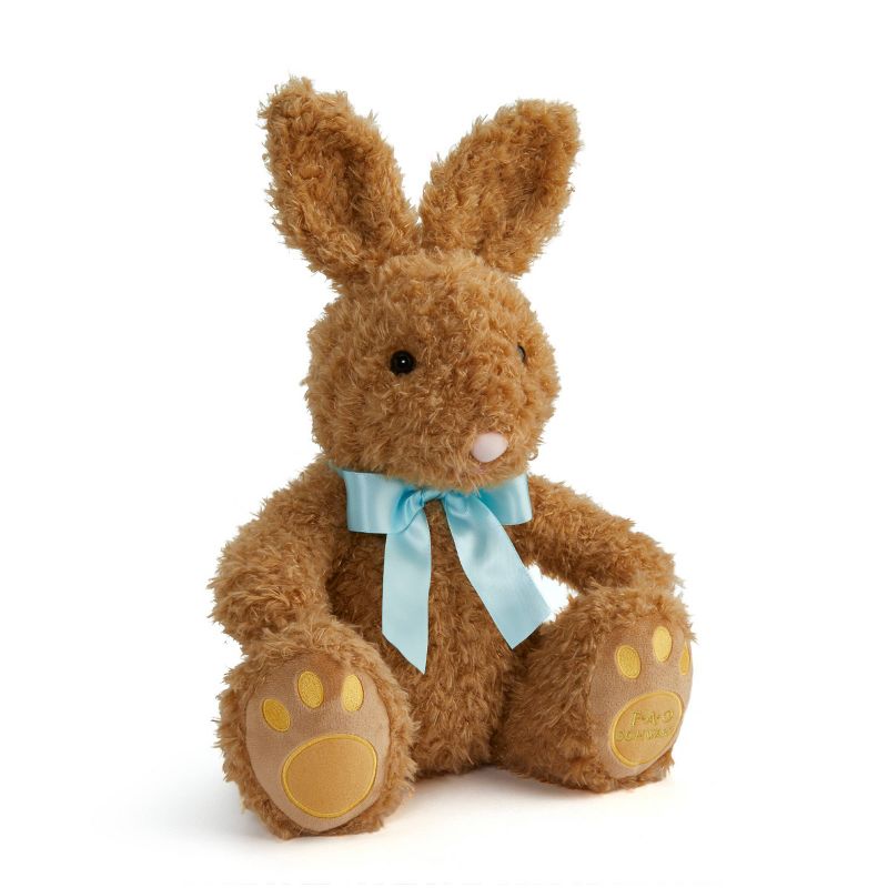 FAO Schwarz 12&#34; Brown Bunny with Orange Footpad Toy Plush, 1 of 10