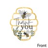 Big Dot of Happiness Little Bumblebee - Shaped Thank You Cards - Bee Baby Shower or Birthday Party Thank You Note Cards with Envelopes - Set of 12 - 3 of 4