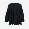 Anna-Kaci Women's Tiered Babydoll Blouse with Long Balloon Sleeves - 2 of 4