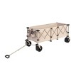 YONWAY Extra Long 300L Wagon Cart Collapsible,220LB Weight Capacity with Big All-Terrain Wheels, Utility Carts for Groceries,Shopping,Camping - 2 of 4