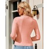 Womens Lightweight Knit Cardigan V Neck Long Sleeve Front Button Down Elegant Shrugs for Dresses - 2 of 4
