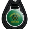 Northern Virginia Community College Nighthawks Logo Black Leather Keychain - 3 of 4