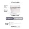 LotFancy 50Pack Aluminum Foil Baking Cups with Lids and Spoons, 5oz Foil Ramekins with Lids, Silver - 3 of 4
