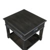 Vynxaria Living Room Nightstand/End Table - Charcoal Finish,Dovetail Drawer & Shelf, Elm Veneer, Classic Wooden Furniture - 2 of 4