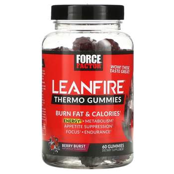 Force Factor Leanfire Thermo Fat Burner Gummies, Berry Blast, 60 Gummies