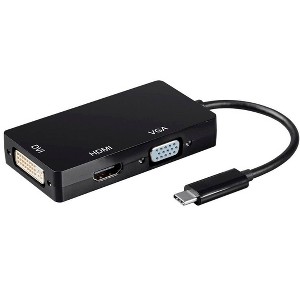 Monoprice USB-C to USB 3.0 A X3 + USB 3.0 A(BC1.2) | Aluminum Alloy, Nickel Plated Connector - Consul Series - 1 of 4