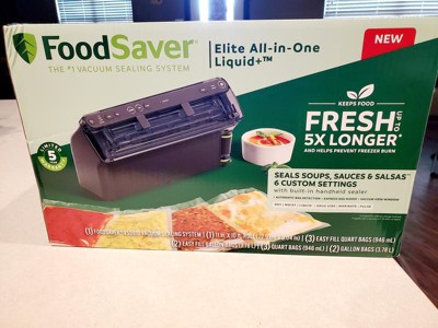 FoodSaver Easy Fill 1 Gallon Vacuum Sealer Bags, 10 Count, Clear