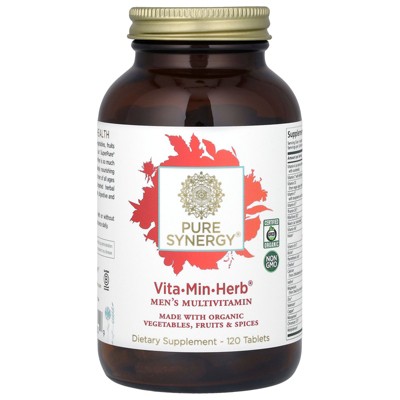 Pure Synergy Vita-Min-Herb, Men's Multivitamin, 120 Tablets