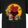 Looney Tunes Gossamer Bell Clerk on Black Short Sleeve Adult T-Shirt - 2 of 3