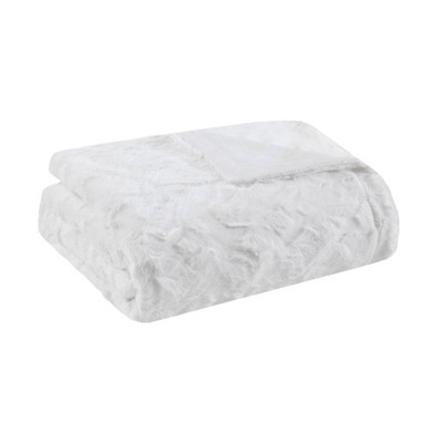 60x70 Faux Fur Throw Blanket White - Yorkshire Home : Target