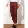 Lars Amadeus Men's Flat Front Houndstooth Plaid Cropped Dress Pants - 2 of 4