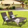 Tangkula 2PCS Chaise Lounge Adjustable Patio Poolside Recliner Chair Outdoor - 4 of 4