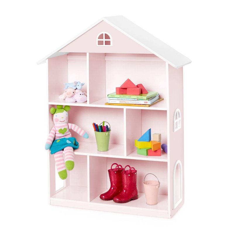 WildKin Dollhouse Kids&#39; Bookcase Pink, 1 of 5