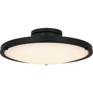 Donne Integrated LED Matte Black Semi-Flush Mount with CCT Switch - 1 of 4