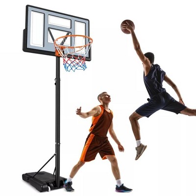 SUGIFT Adjustable Basketball Hoop Outdoor – 32"/44" Shatterproof Backboard, Portable Basketball Goal, Adjustable Height