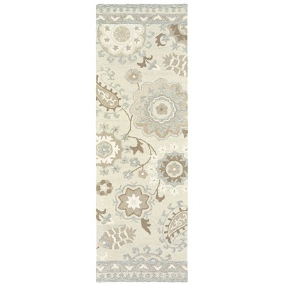 Oriental Weavers Craft 93005 Ivory/ Grey Indoor Area Rug - 2'6" x 8'