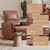 Swivel Rocking Recliner Chair, Manual Recliner Glider with Lumbar Support & Faux Leather Upholstery, Comfortable Rocker Recliner - 4 of 4