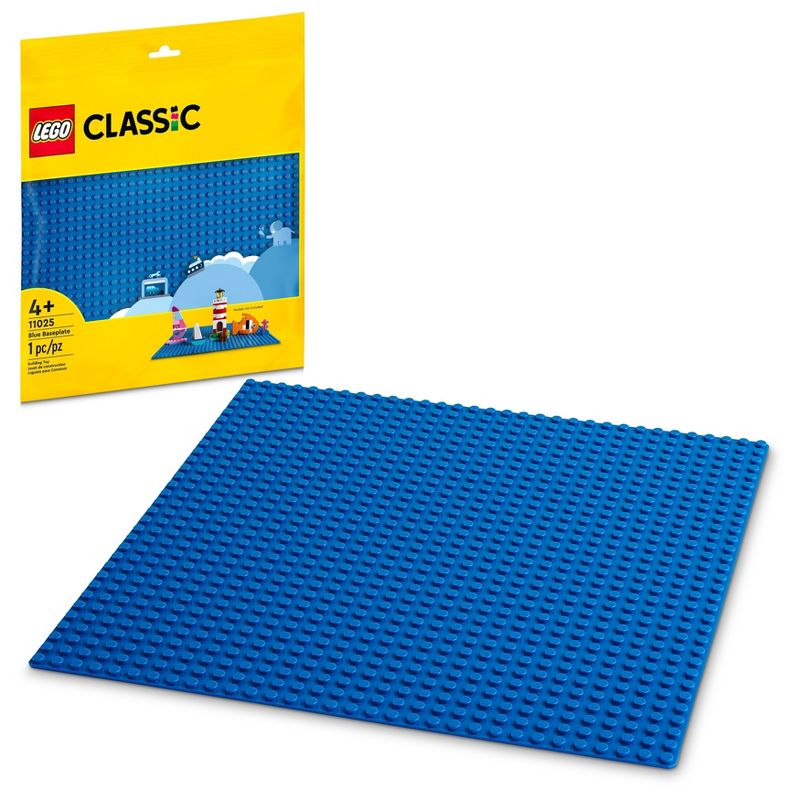 LEGO Classic Blue Baseplate 11025 Building Kit, 1 of 7